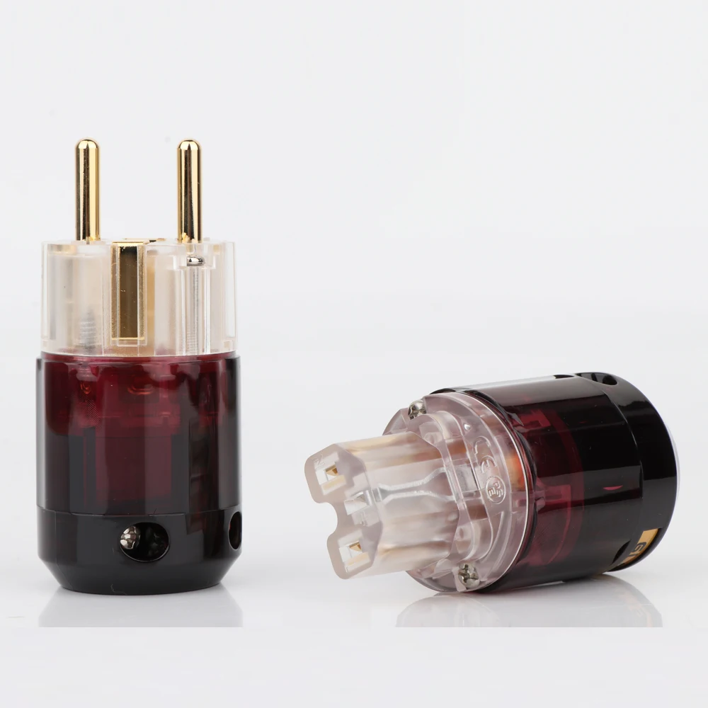 5 пар P079TE + C079TE 24k позолоченный штекер питания Schuko EU IEC гнездовой разъем для аудио