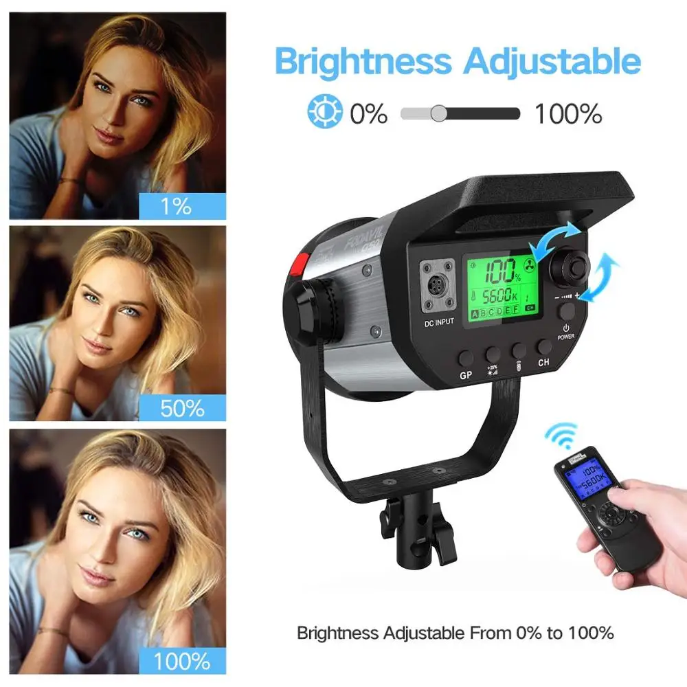 Бесплатная доставка DHL Pixel LED Video Light C100 освещение Прожектор 5600K с дистанционным
