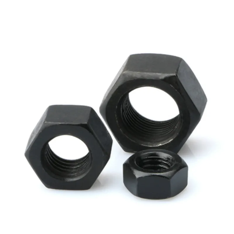 50 шт. DIN934Hex Nut M5 M6 M8 Black класс 8 шестигранные гайки из углеродистой стали |
