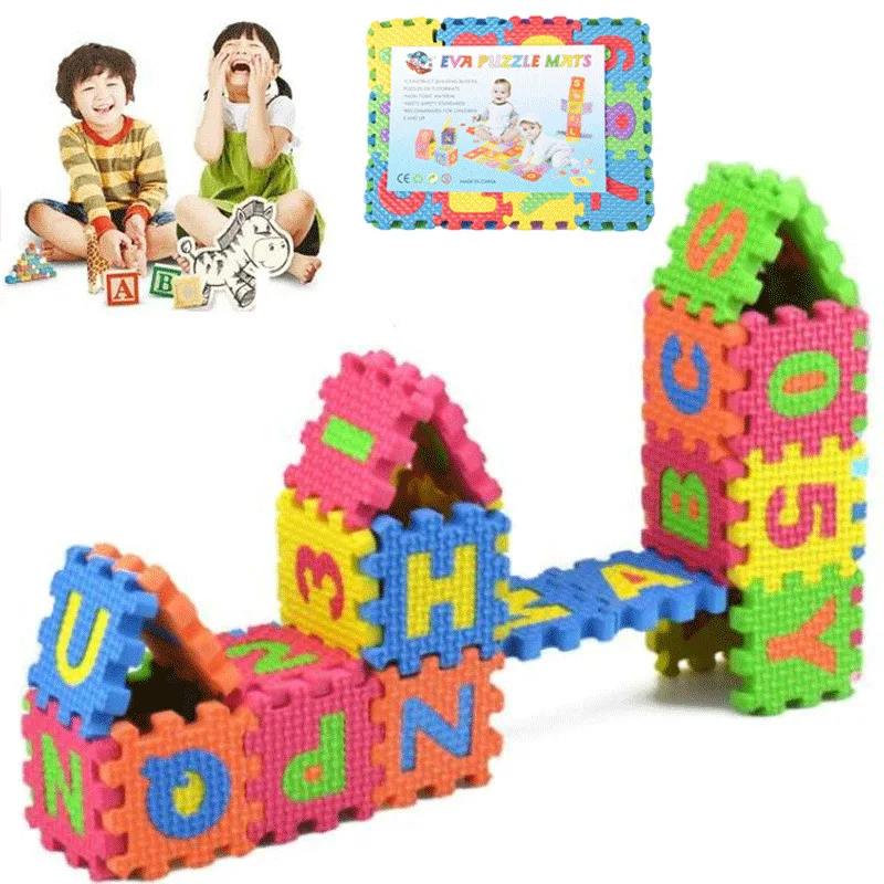 

Мягкая подкладка, детская игрушка для игр, 36 шт./компл. EVA, пена, цифры, алфавит, головоломка, игровой коврик, детские коврики, игрушки, игровой коврик