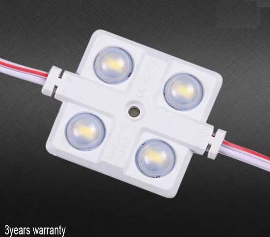 

1000pcs LED module DC12V WHITE /Red/Green/Blue;20pcs a string;with concave lens LED Injection Module 4 Leds IP65 Waterproof