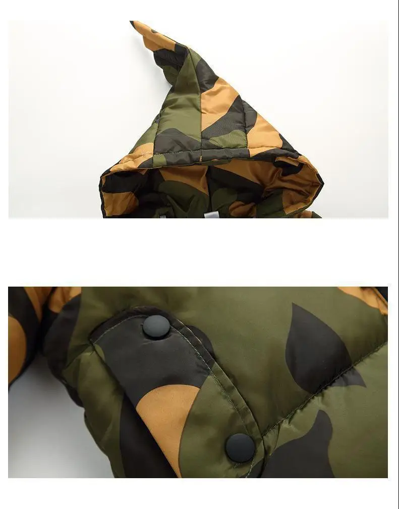 

Autumn Children's jackets baby boys clothes Children's Camouflage Jacket Hooded Boy Warm coats Long Sleeve Cotton Coat infants