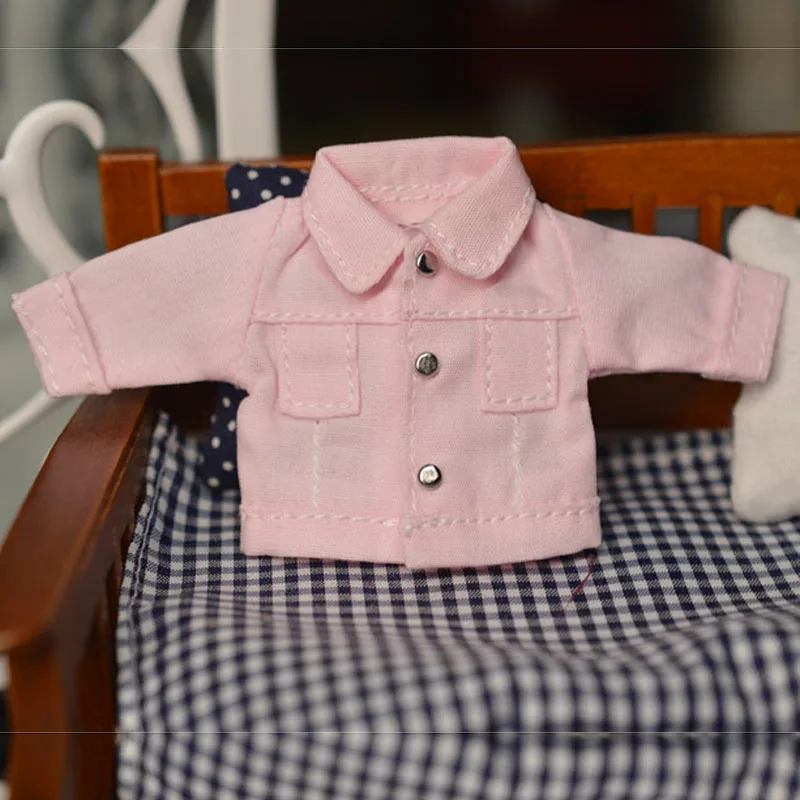 

Ob11 baby clothes beauty knot pig GSC clay 1/12 BJD girl head Leather plaid pants shirt coat doll clothes Doll accessories