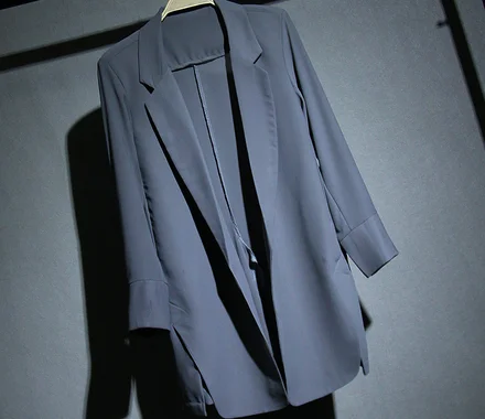 Деловой костюм верхняя одежда женские пальто летние однотонные блейзеры тонкое