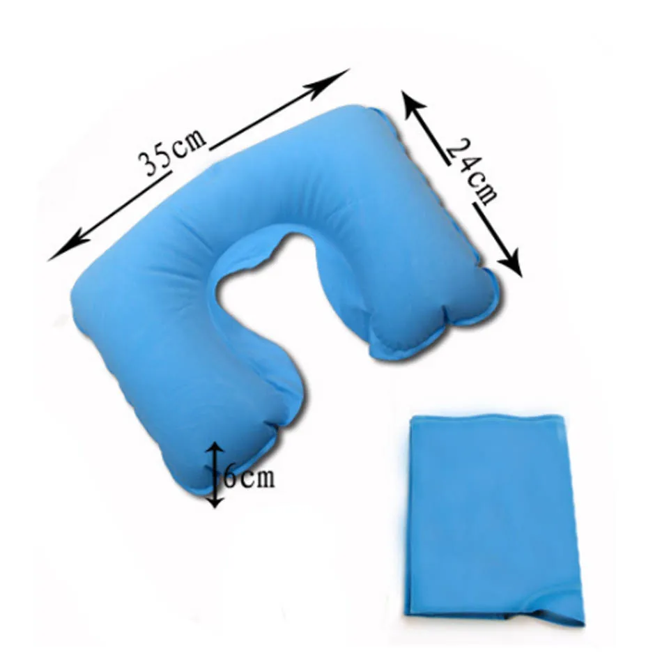 Надувная U-образная подушка для путешествий портативная шеи и подголовника