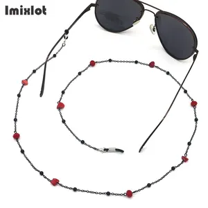 Новые модные женские туфли на высоком каблуке черные цепочки для очков Солнцезащитные очки для чтения с украшением в виде кристаллов камень бисером очки цепь, рыбной ловли, для телефона, держатель для телефона шейные платки