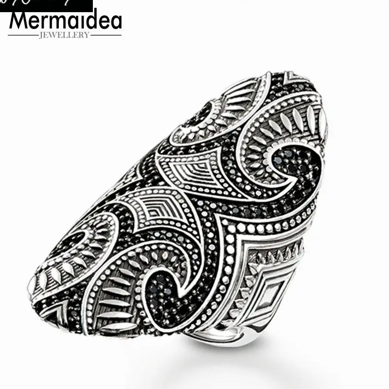 Кольцо Maori с татуировкой для вечности посеребренное модный подарок женщин