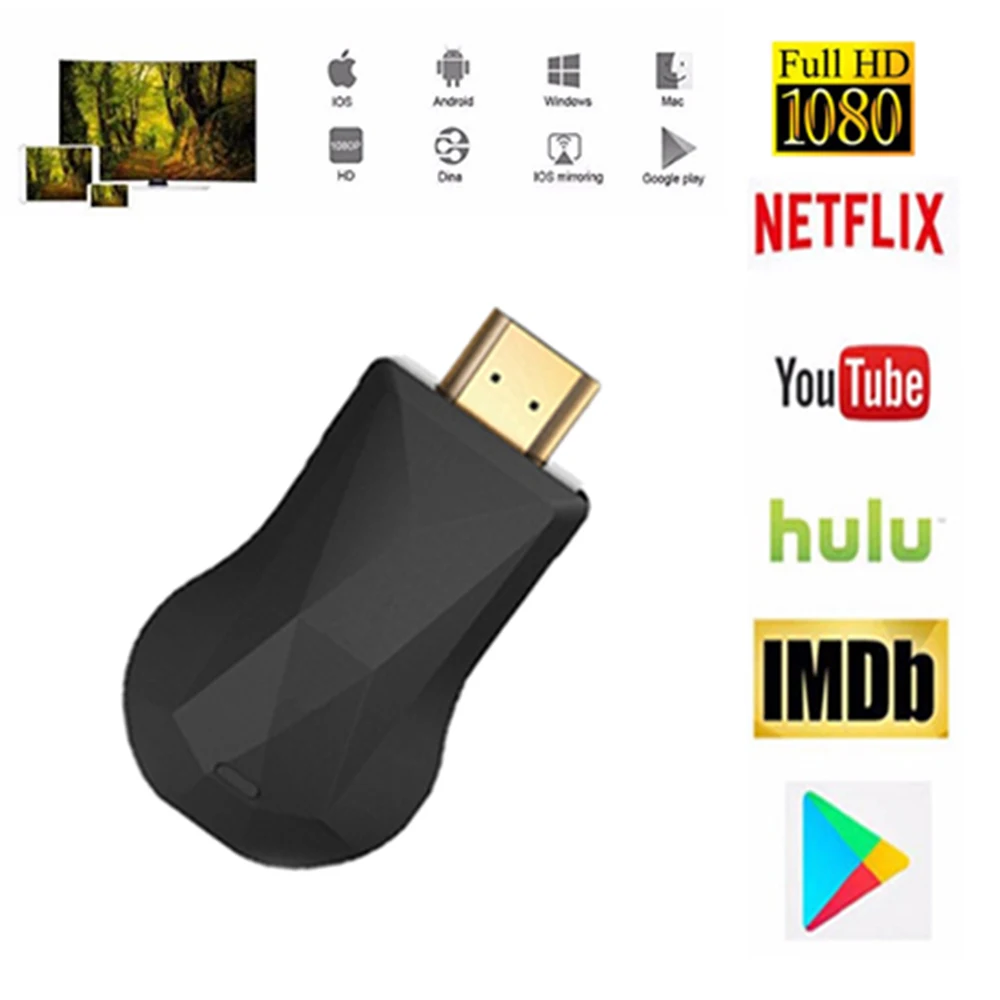 AnyCast M2 Plus Airplay 1080P беспроводной WiFi Дисплей ТВ ключ приемник ТВ-палка Android Miracast для телефона ПК для Chromecast