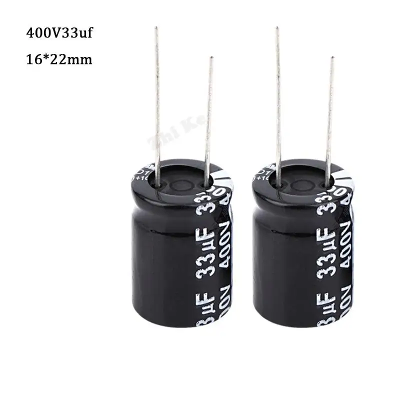 

10pcs/lot 400V 33UF Electrolytic Capacitor 33UF 400V 16x22mm For fast charging source