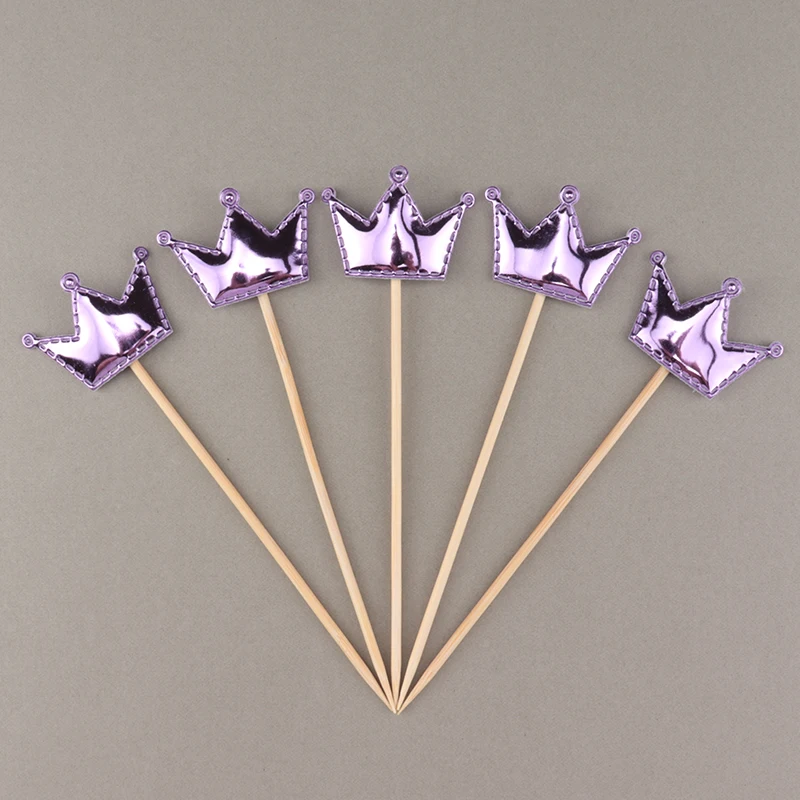 purple crown 5pcs Cakelove 5 шт/лот Прекрасный Сердце Звезда Корона торт Топпер для с изображением пирожного на день рожденья Детские флажки для душа вечерние свадебные украшения - Цвет: purple crown 5pcs