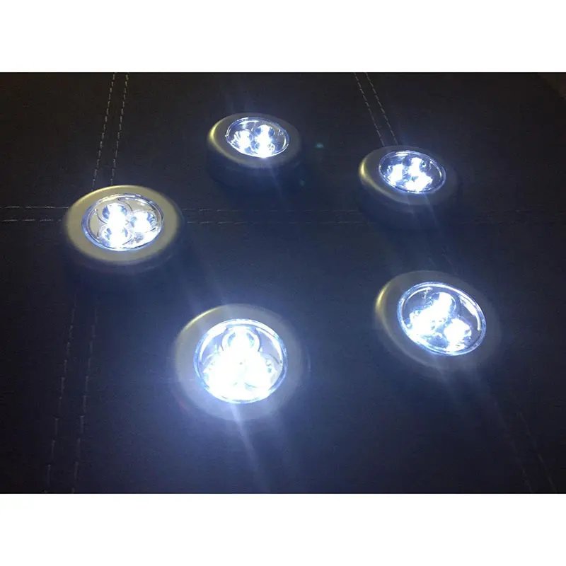 

1PC 3 LED Battery Powered Wireless Night Light Stick Tap Touch Push Security Closet Cabinet Kitchen Wall Lamp Kids Nursery Toy