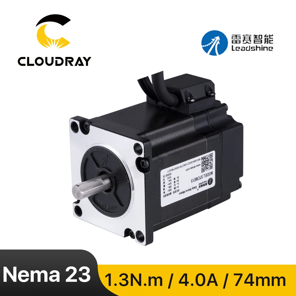Шаговый двигатель Leadshine Nema 23 (57CME13) с замкнутым контуром 1 3 нм 4 а 74 мм кодировщиком