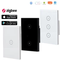 tuya us zigbee smart touch switch light zero firewire control switch with alexa google home voice control