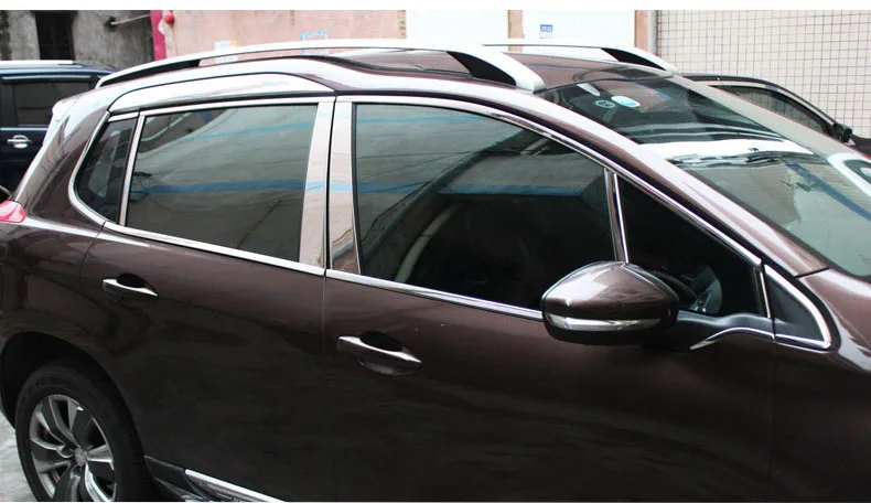

stainless steel car window trims for peugeot 2008 2013 2014 2015 2016 2017