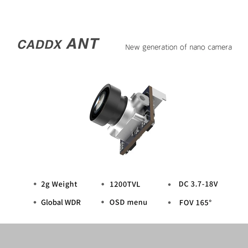 Caddx Ant 1200TVL Global WDR с OSD 2g светильник камера Nano FPV для радиоуправляемого гоночного