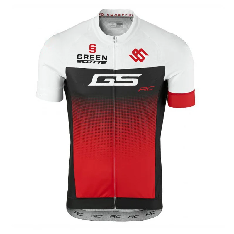 

2021 Summer Full Zipper SCOTTE Cycling Jersey Bib Sets High Quality Moisture Wicking Athletic Tops 19D-Padded Short Bicycle