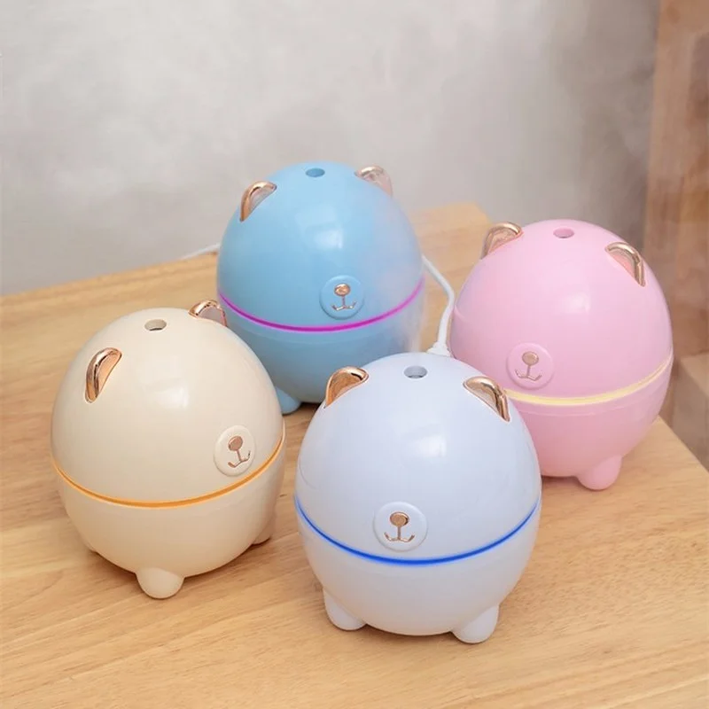 

1pcs Ultrasonic Air Humidifier Aroma Essential Oil Diffuser for Bear Mist Maker USB Diffusers Air Fresher Mini Air Humidifier