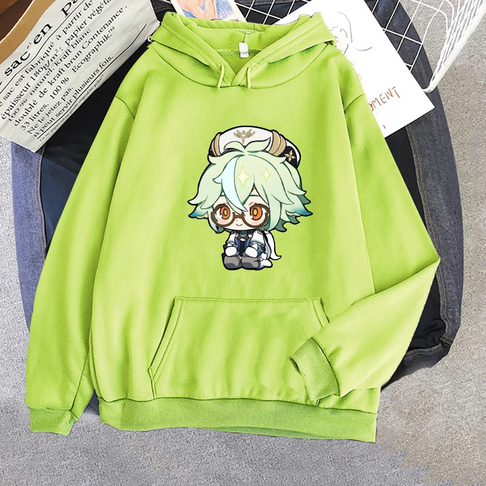 

Game Genshin Impact Chibi Childe Print Hoodie Anime Hoodies Men Sweatshirt Womens Kpop Graphic Tops Streetwear Sudadera Mujer