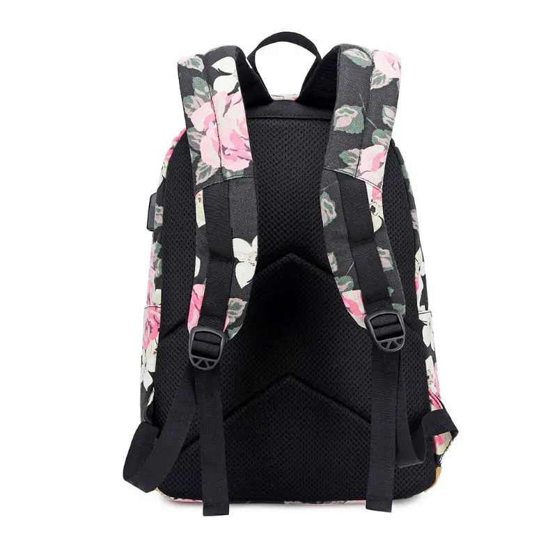 

3pcs School Backpack Nylon Laptop Daypack for Girls Teenage Schoolbag Bookbag Set Lunch Bag Purse New 2021