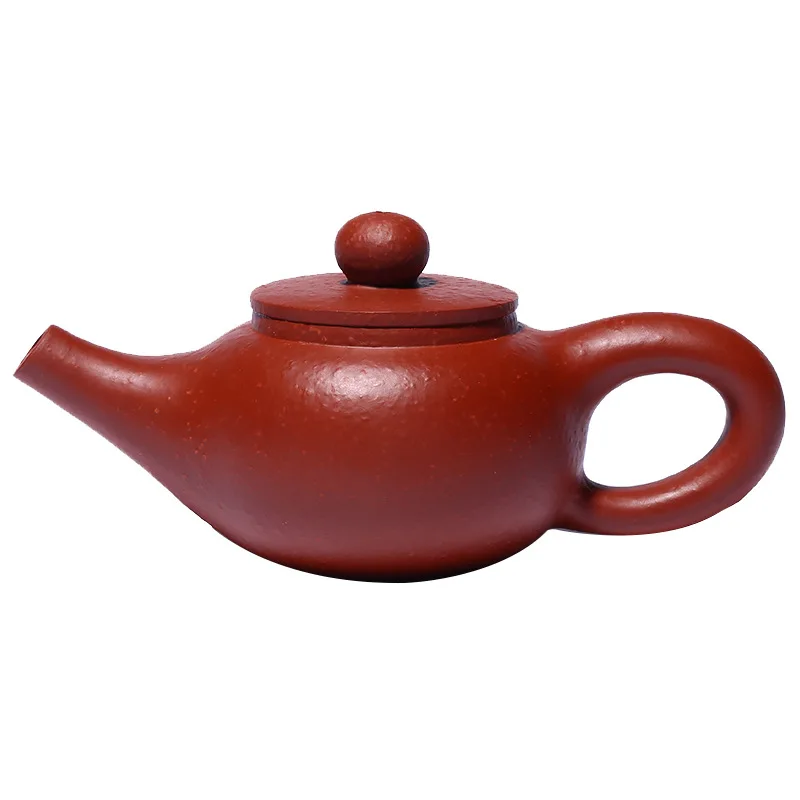 

Yixing raw fish seed vermilion clay gun mouth Jade teapot gift