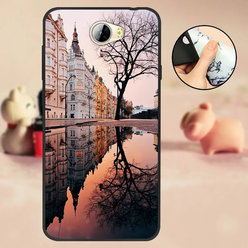 T707 Для huawei Y5 II чехол для huawei Y5 2 Y5II CUN-L21 CUN-U29 задняя крышка Y6 II Компактный Мягкий ТПУ силиконовый чехол для Honor 5A LYO-L21 черный - Цвет: T707