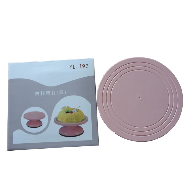 

Baking Tool DIY Cake High Turntable Pink Plastic Platform Cake Mould Decoration Cake Turntable Decoration