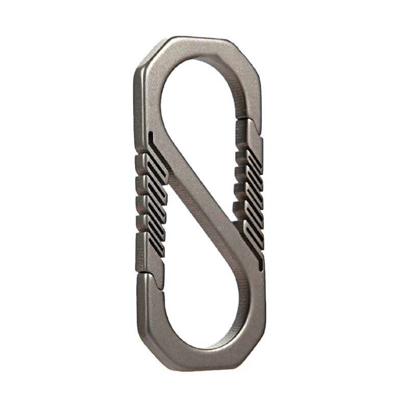 

Titanium Alloy Keychain Car Key Holder Outdoor Carabiner Spring Snap Hook Clip