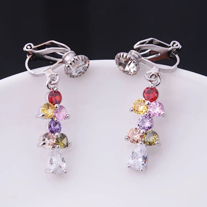 В Корейском стиле Для женщин серьги с клипсами Новый Серебряный геометрические