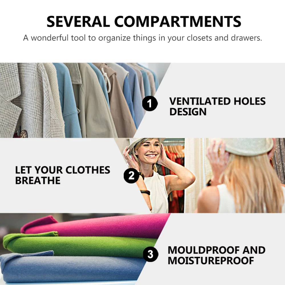 

2PCS Stackable Clothes Storage Container Creative Clothes Racks Drawer