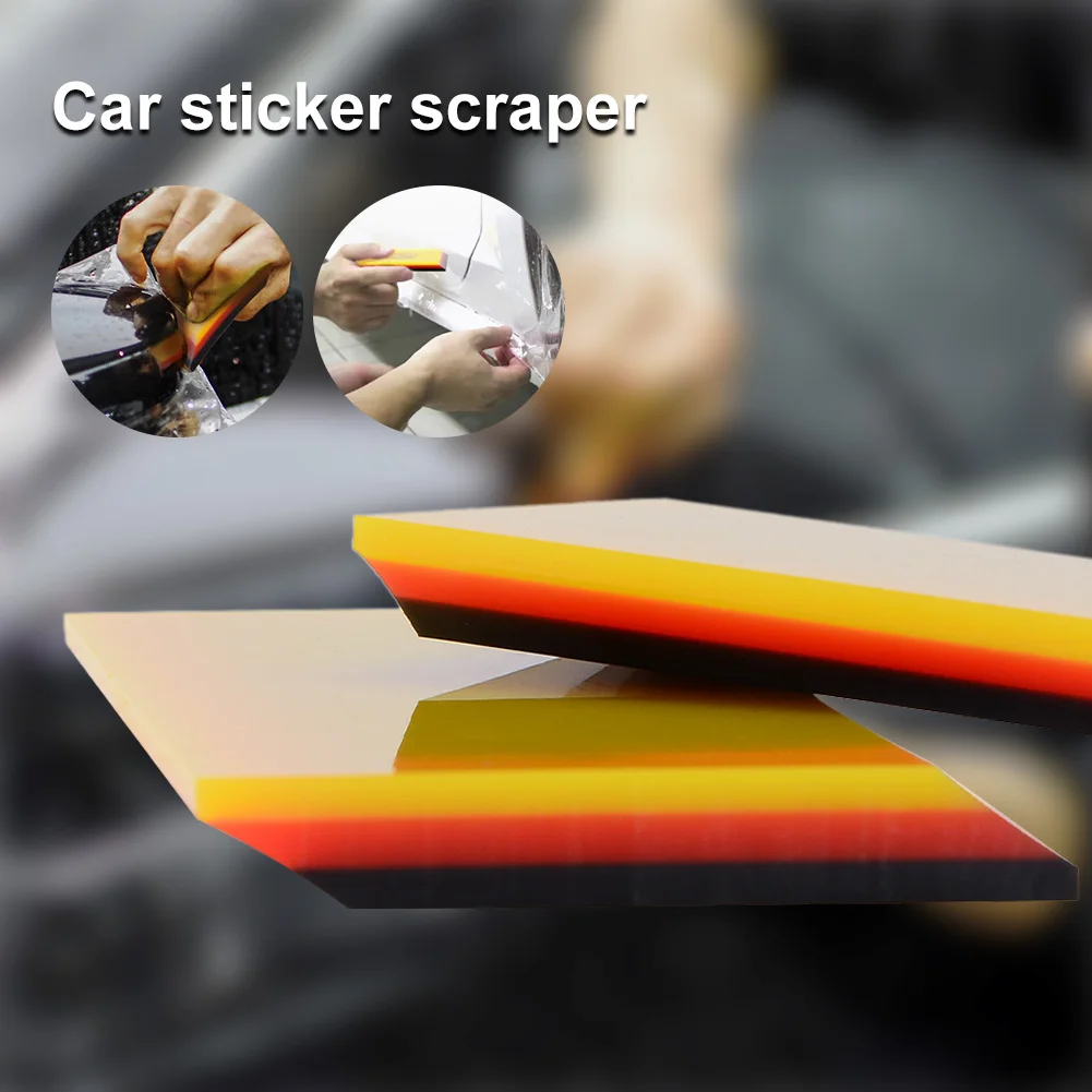 Car Soft Rubber Squeegee Wrapping Scraper Window Tinting Scraper Car Sticker Film Wallpaper Wiper Bubble Removal Cleaning Tool