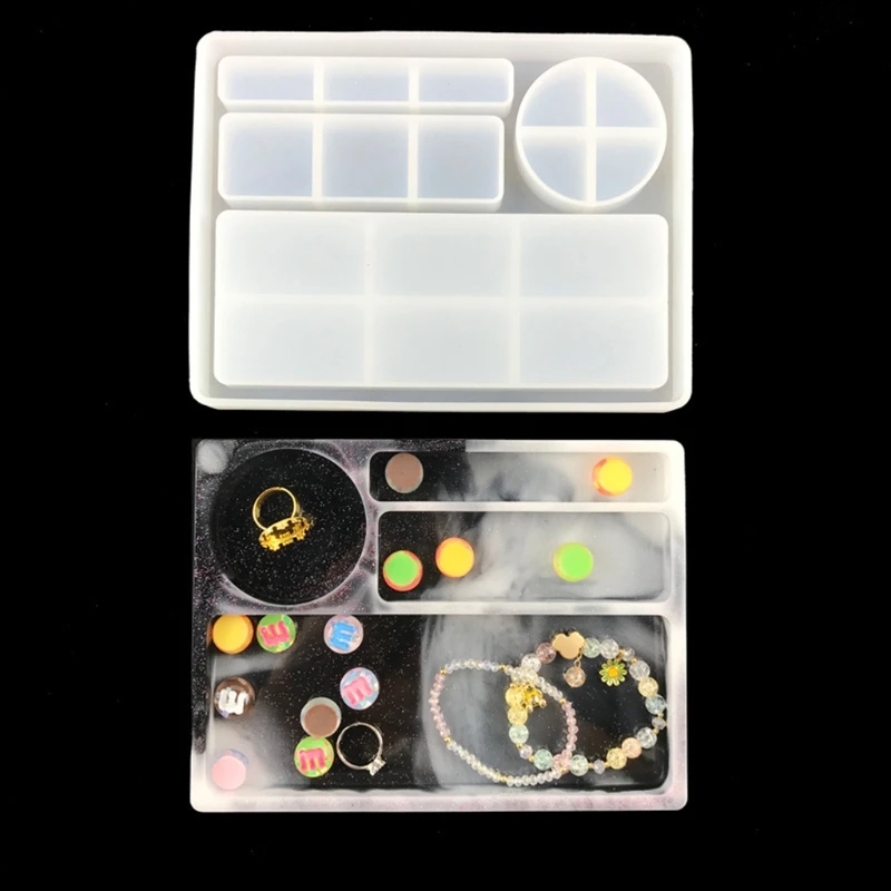 

Rolling Tray Epoxy Resin Mold Rectangle Tray Silicone Mould DIY Crafts Jewelry Holder Serving Board Making Tool