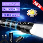 XHP199 супер яркий светодиодный Martin светильник Водонепроницаемый USB Перезаряжаемые Фонари 2021 2665018650 Тактический ярких светильник с переменным фокусным расстоянием Фонари