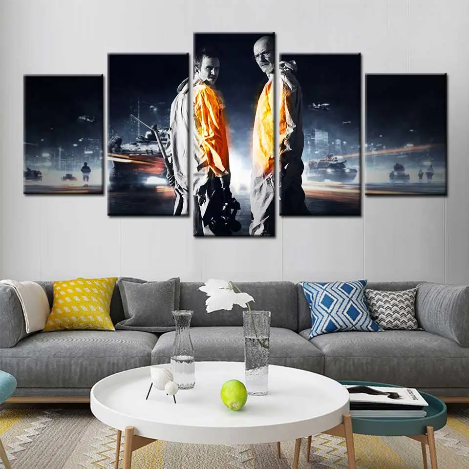 Настенный плакат во все тяжкие Уолтер Уайт Джесси Пинкман модульные картины