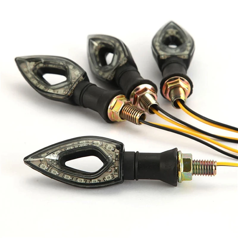 2 шт. светодиодный сигнал поворота для мотоцикла светильник Янтарный лезвие