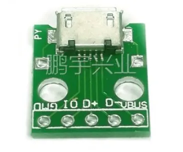 50pcs Q99 MICRO USB to Dip Female Pcb Jack B type 5p SMD DIP Soldering PCB head test DIP2.54mm | Компьютеры и офис