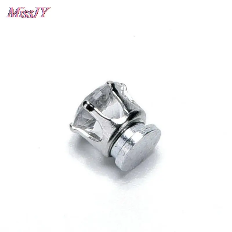 Магнитные серьги-гвоздики для женщин и мужчин белый черный цвета на магнитной