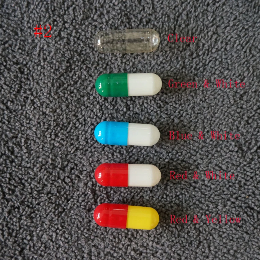 

2# 200pcs/lot 2 size High quality colored hard gelatin empty capsules, hollow gelatin capsules ,joined or separated capsules