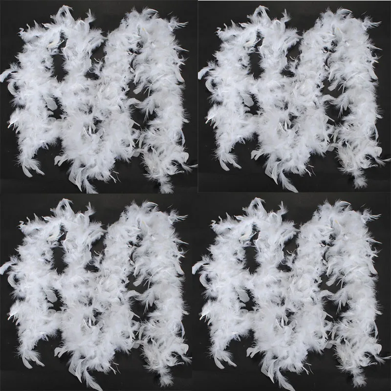 5 шт. 2 м Рождественская елка белое перо боа для дома вечерние лента гирлянда Декор