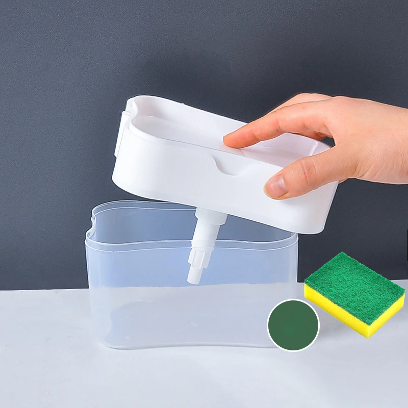 Диспенсер для мыла из полипропилена с держателем губки контейнер чистки