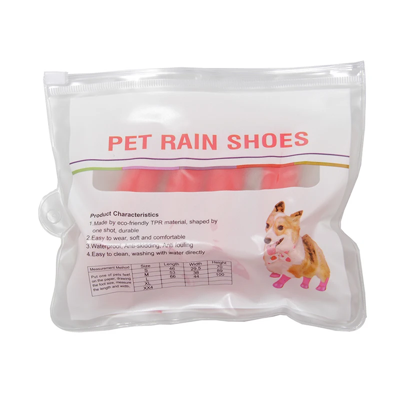 

S/M/L 1 Pair Pet Dog Cats Rain Boots Shoes Portable Stretchy Waterproof Anti-slip Rain Shoes Pet supplies