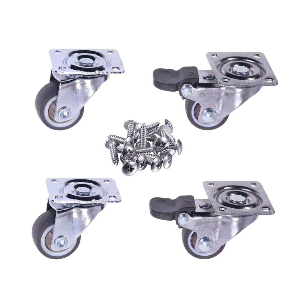 4 шт. в упаковке 1 дюйм низкий профиль/кпромышленной тележки мягкий резиновый