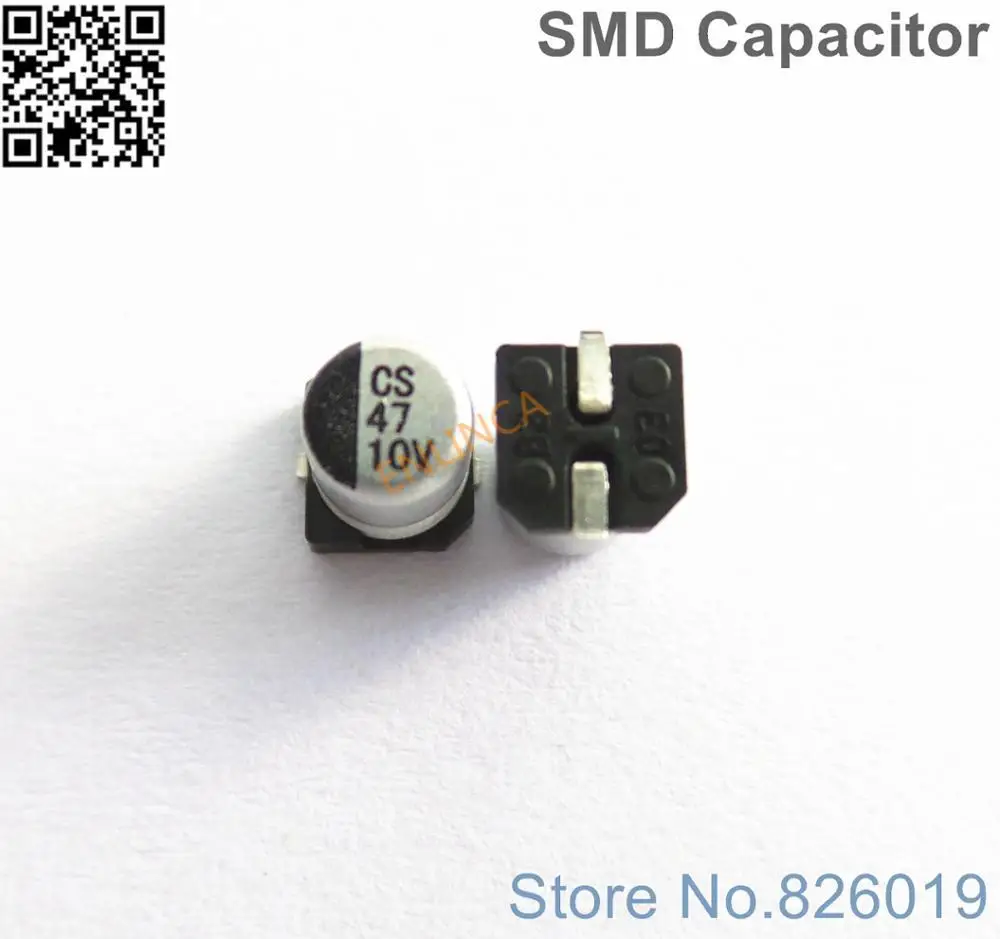 300 шт./лот 10 в 47 мкФ SMD алюминиевые электролитические конденсаторы Размер 4*5 4