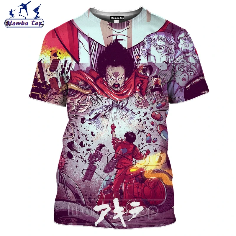 Топ Mamba для мужчин и женщин лидер продаж Мужская футболка с 3D-принтом мотоцикла