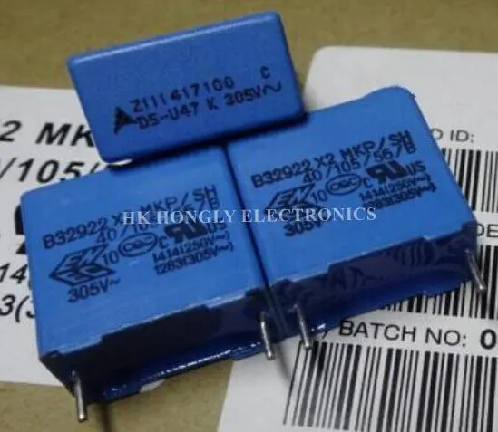 10 шт. B32922 X2 MKP/SH 0 47 мкФ 470NF 474K 305V P = 15MM U47 пленочный конденсатор|Аксессуары для