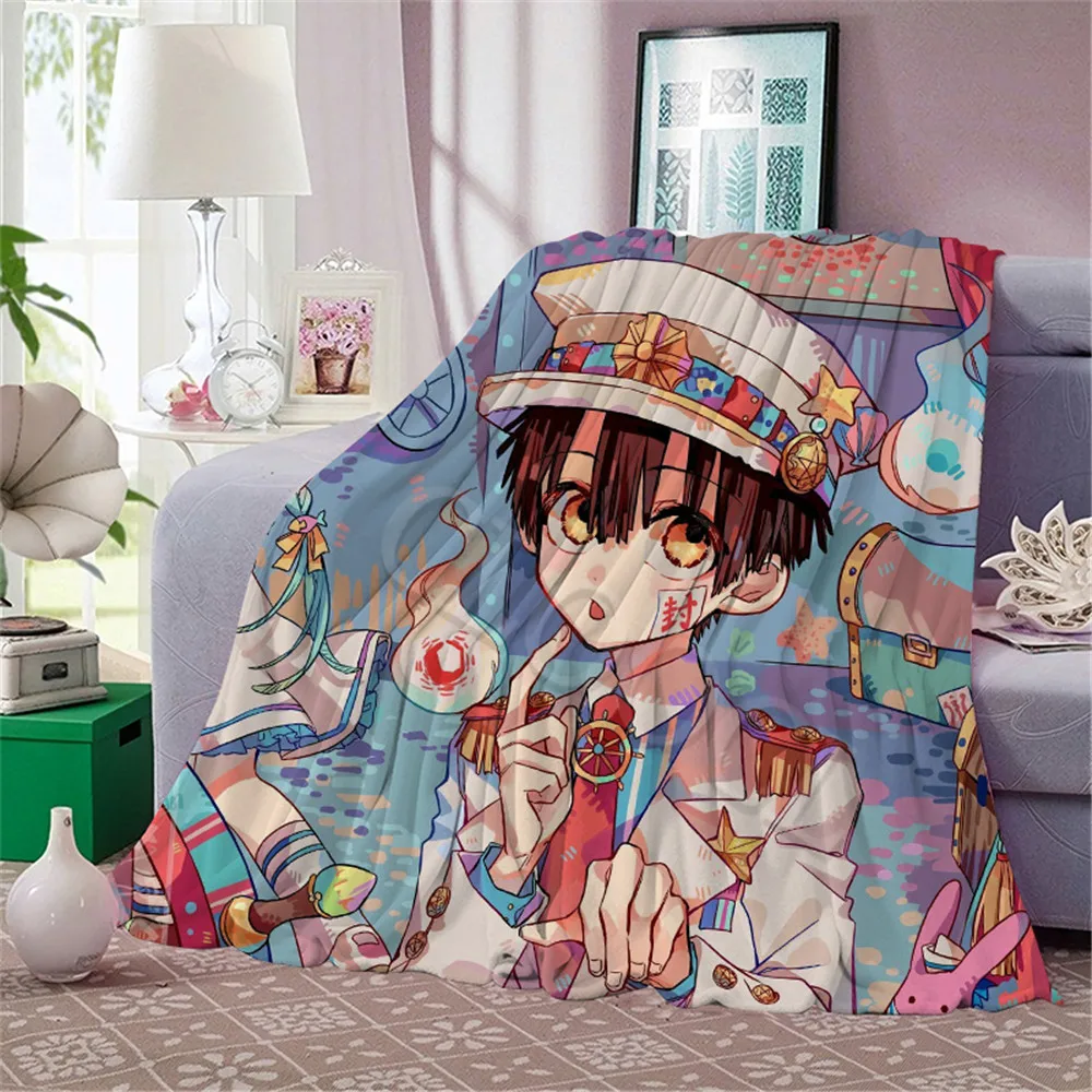 

CLOOCL 3D Anime Toilet Tied Hana-kun Flannel Blanket Soft Warm Blanket Printed Quilt Bedding Sofa Travel Office Blanket