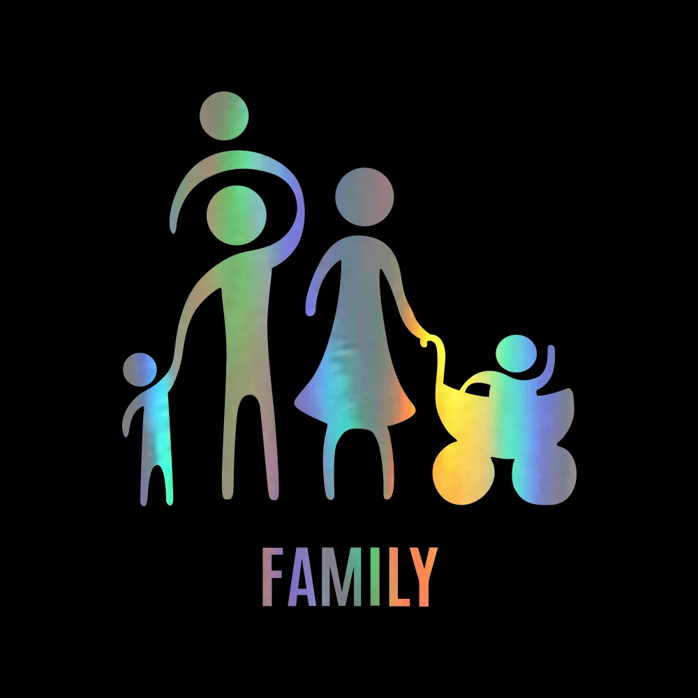 Автомобильные наклейки мотоциклетные счастливая семья на борту декоративные