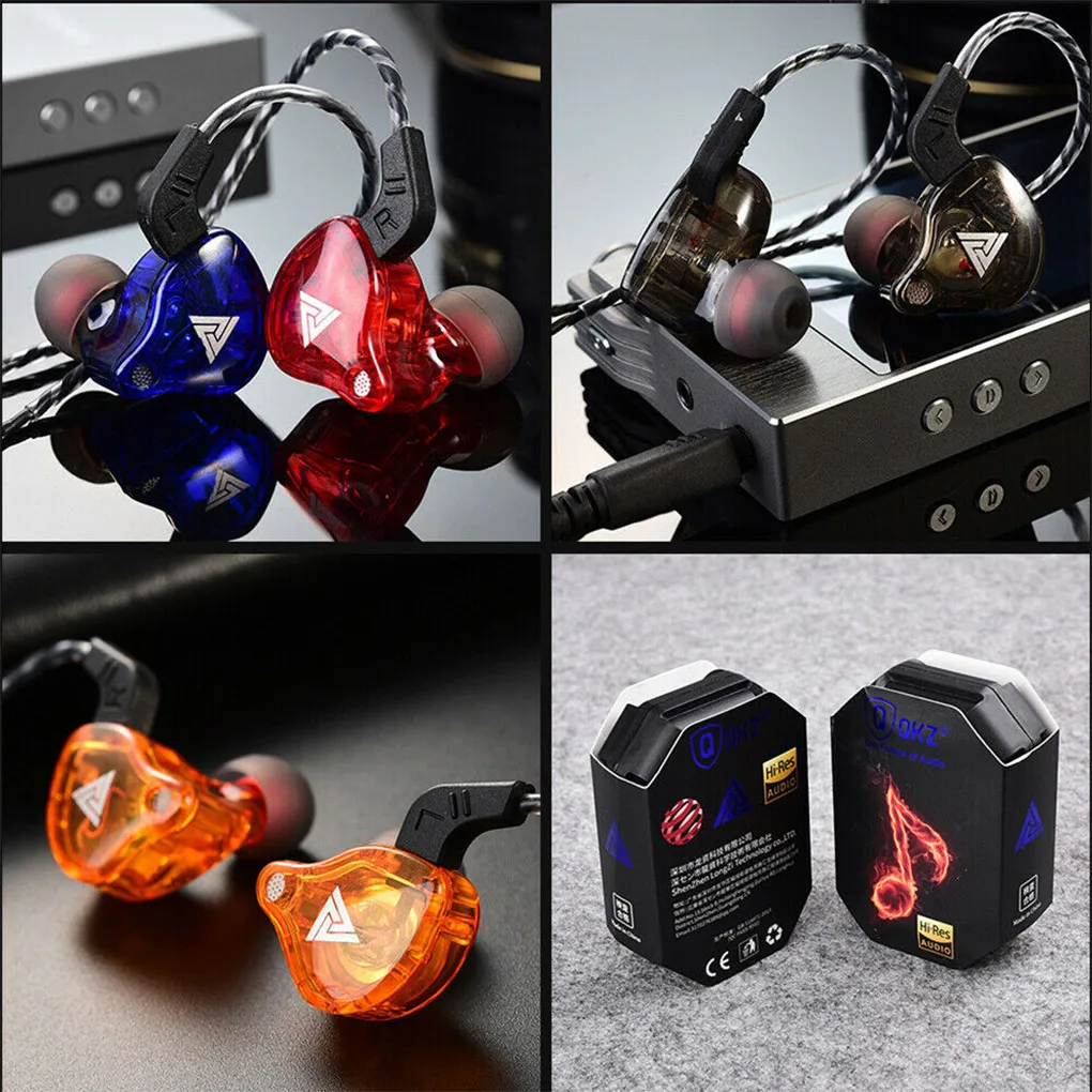 

QKZ Copper Driver HiFi Sport Professional Earphone In Ear Earphone For Running With Microphone Earphone Music Earbuds AK6 CK6