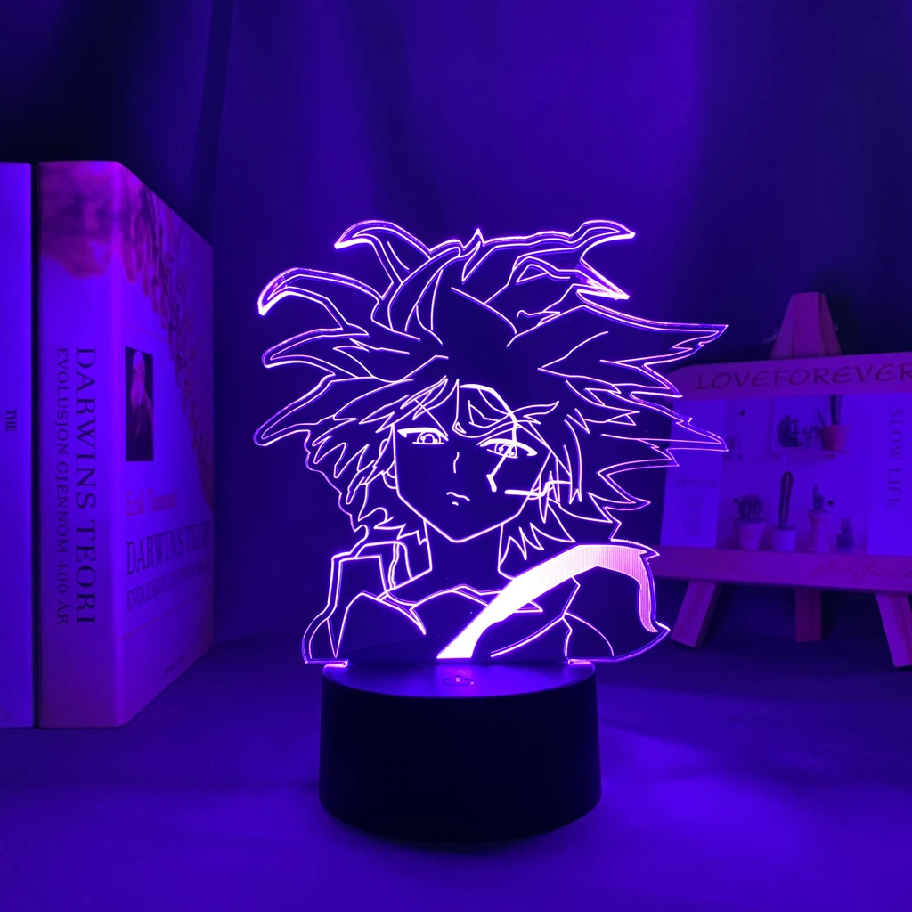 

Anime Hunter X Hunter Killua 3d Led Lamp for Bedroom Decor Nightlights Birthday Gift Acrylic Led Night Light Hxh Killua Godspeed