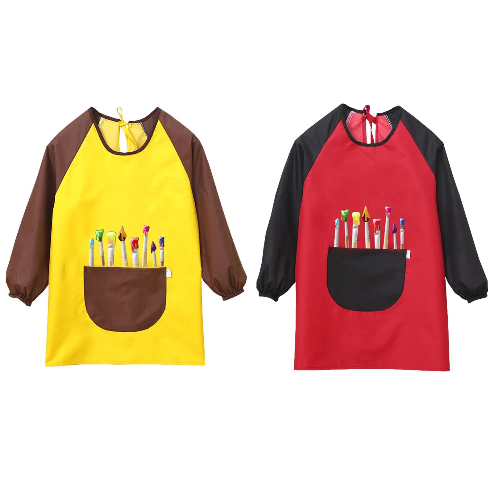 

Waterproof Children Art Smock Children's Painting Aprons With Long Sleeve And Big Pocket For Painting For Age 4-12 Years Old Boy