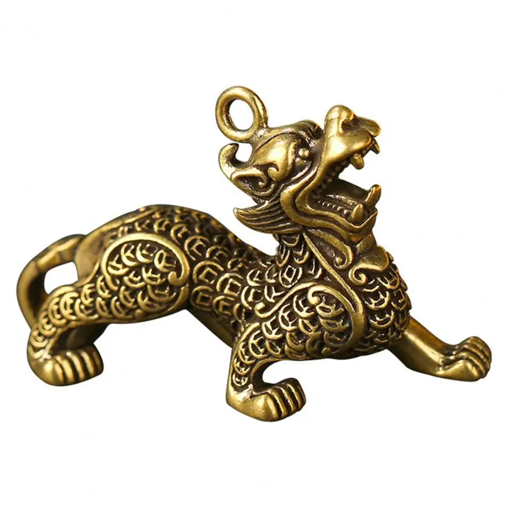 

Brass Copper Money Mythical Animal Keychain Ring Pendant Souvenir Accessory Home Office Decoration Tabletop Ornaments